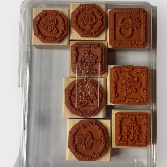 Stampin' Up FIGURES OF SPEECH Mounted Wood Stamp Set RETIRED - Picture 2 of 3